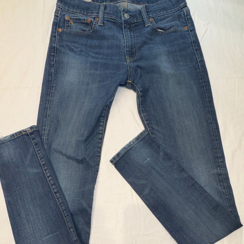 Polo Ralph Lauren Tompkins Skinny Medium Wash Blue Denim Stretch Jeans 29